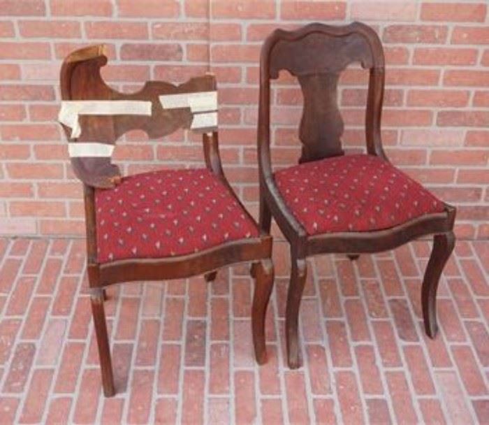 Pair 19th C. American Classical Style Side Chairs