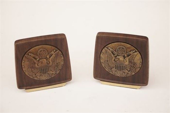 Pair of Bookends With Seal of the United States