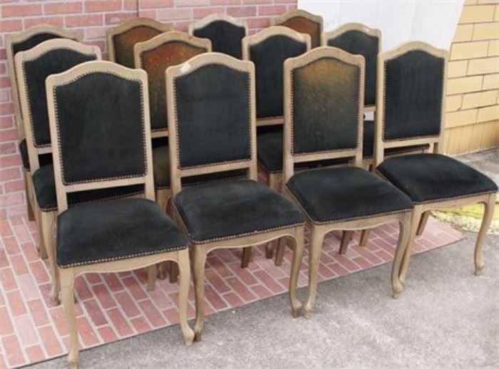 Set of 12 French 40s Style Dining Chairs