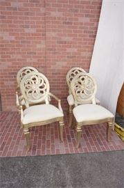 Set of Four Decorator Silverleaf Chairs