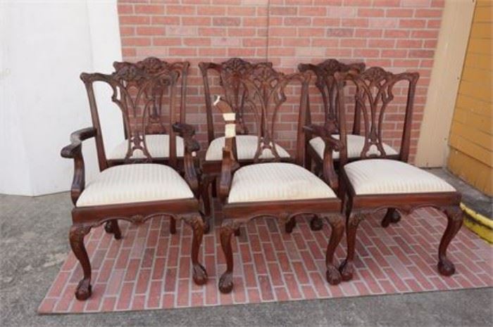 Set of Six George II Style Dining Chairs