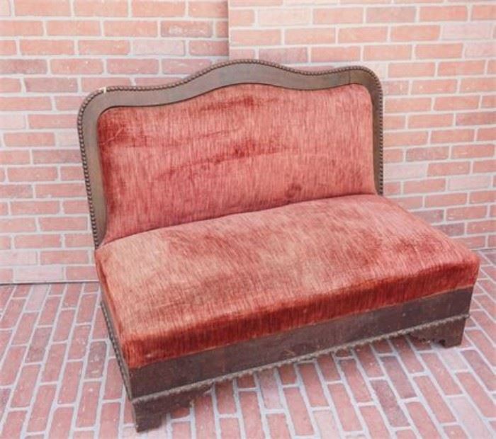 Victorian mahogany settee