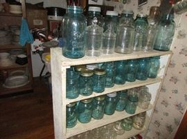 Someone asked to see a picture of the Blue Ball jars- here is our selection thus far