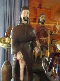 Two mid-19th century Santo's figures