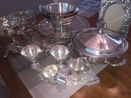 Just some of the pretty sterling, silver plate and pewter that is available for purchase 