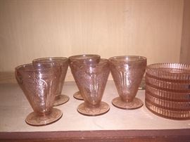 pink depression glass