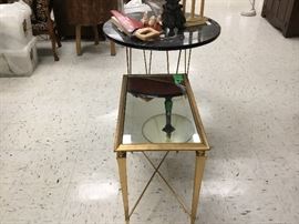 Mirror top table and ice cream table