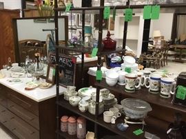 On left is a vintage mid century modern dresser and mirror - it is part of a matching set with chest and bed 