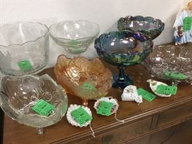 Glass and carnival glass