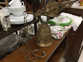 Bell and kitchen towels