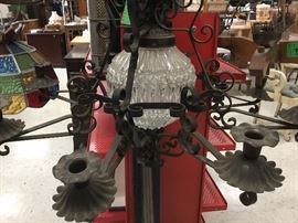 Vintage hanging lamp with glass bulb