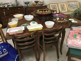 More Pyrex and another drop leaf table