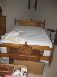 Hard rock maple bed