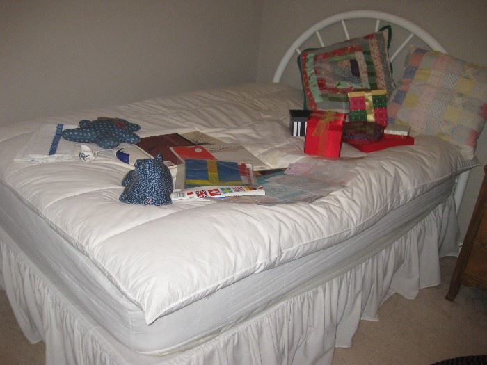 beautiful old white cast iron bed