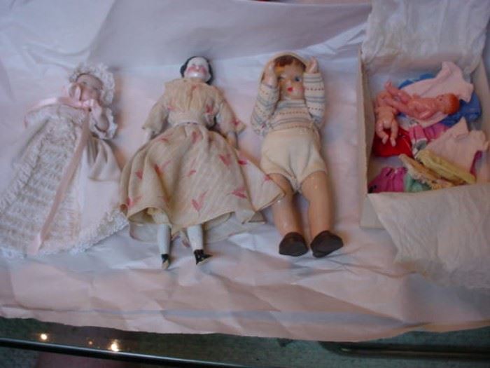 Vogue doll, old German porcelain, and others