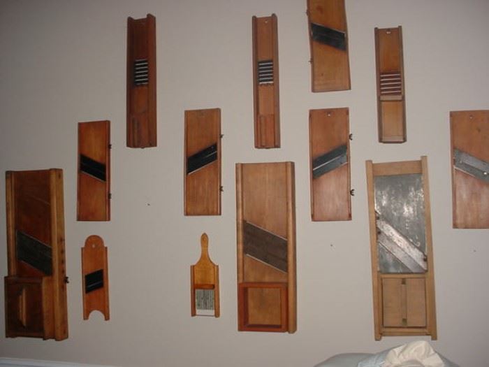 collection of old cabbage cutters