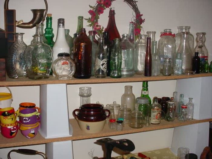 Great collection of old bottles, milk, medicine and other, many quite rare