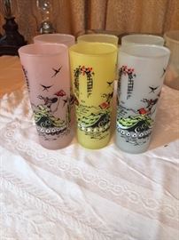 Vintage Barware Glasses.