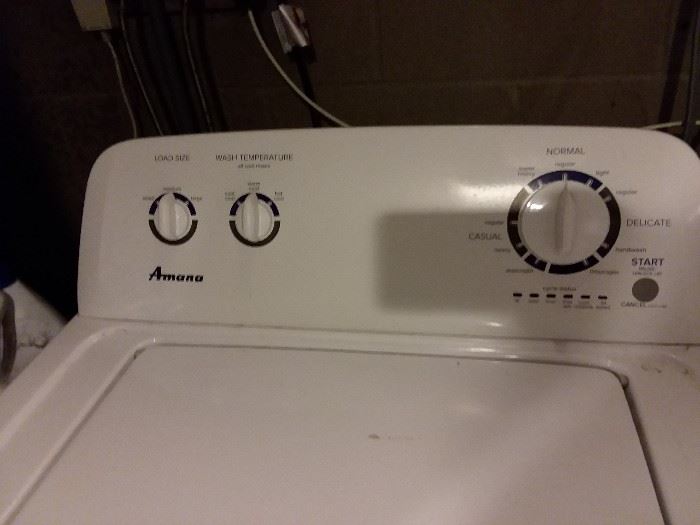 Amana top loader electric washer and dryer