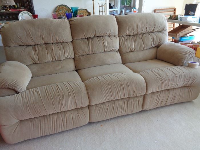 reclining sofa, micro fiber
