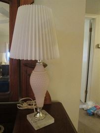 Wonderful Pair of Dresser Lamps, Marble Base