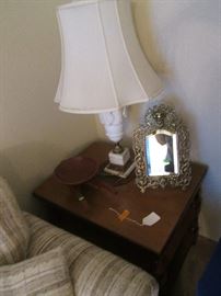 Vintage End Table and 2nd Lamp