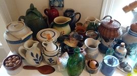 Pottery by Williamsburg pottery, Louisville pottery and others