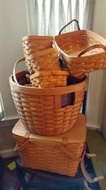 Longaberger baskets, lots of them