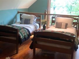 Twin bunkbeds.  Bedding is not for sale