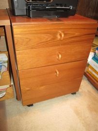Wood filing cabinet