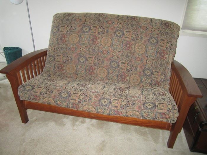 Mission style love seat