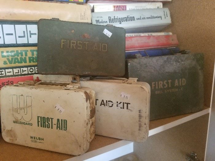 Old Metal Case First Aid Kits
