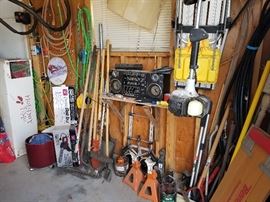 Christmas tree and Gardening Tools