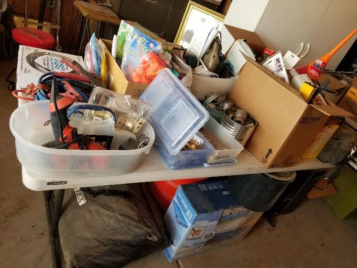 Tables of Tools and garage items