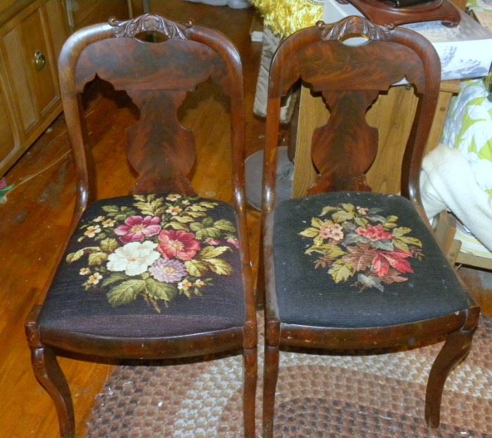 Victorian Walnut Side Chairs