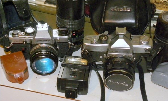 Minolta & Olympic 35mm Cameras