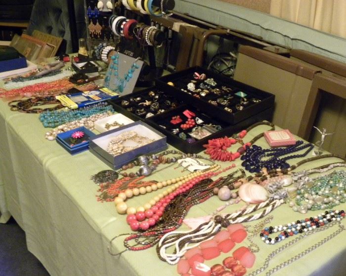 Table Full of Costume & Better Jewelry