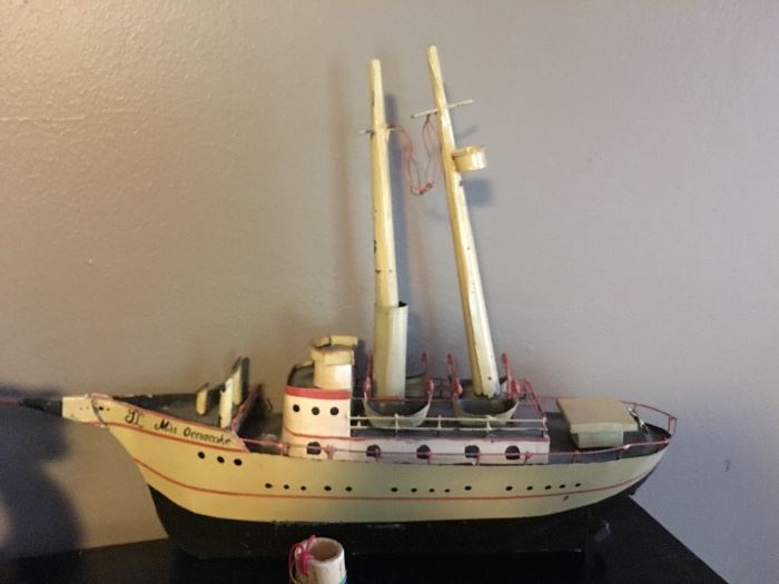 "Miss Ocracoke" Metal Model Ship