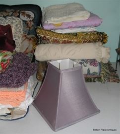 Throw rugs, lamp shades