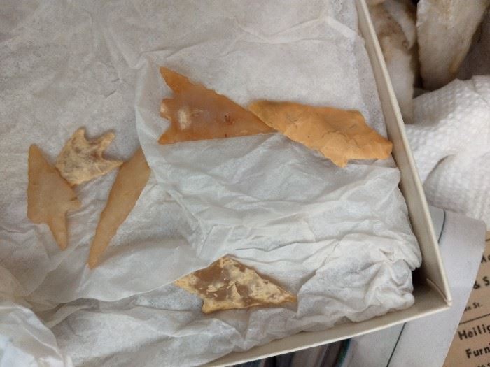 Just a few of a Collection of Arrowheads. Some Rare!!