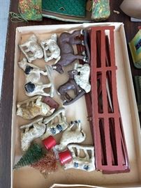 Old Toy Animals and Fencing