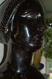 Ebony Fiberglass Bust