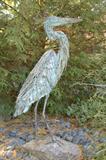 Outdoor Sculpture Depicting A Crane By Bill Allen
