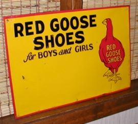 Red Goose Shoe Sign