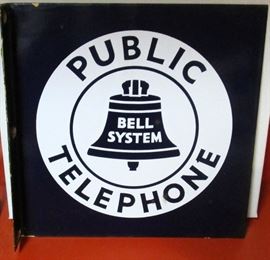 Porcelain Sign - Bell Telephone, two sided.