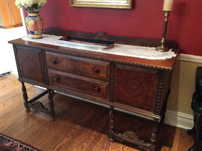 Antique Carved Mahogany, Buffet