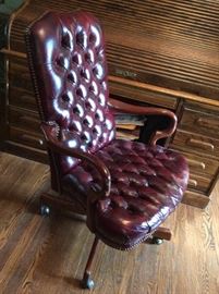 Leather Tufted office chair