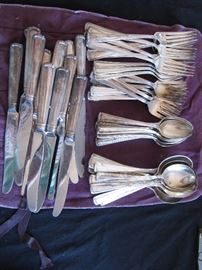 Sterling flatware j.jessop & sons - service for nine