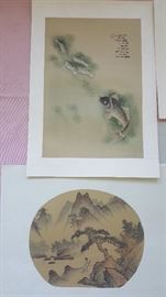 Chinese silk screen paintings