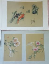 Chinese silk screen paintings 